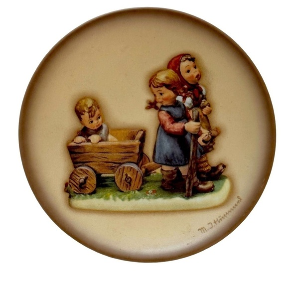 Vintage MI Hummel Mini Plate "Frohe Fahrt Pleasant Journey" / Art Collectors - Picture 1 of 6